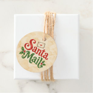 Santa Mail North Pole Christmas Gift Tags