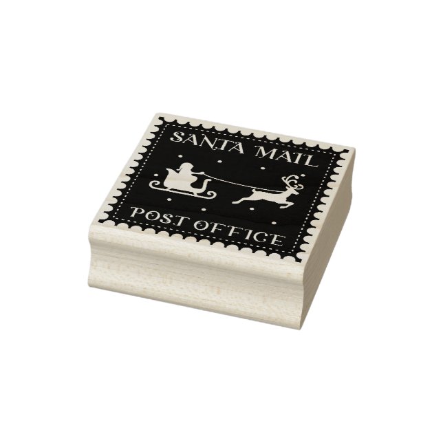 Santa Mail Post Office Rubber Stamp (Stamp)