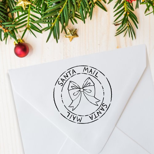 Santa Mail Postal Seal Christmas Rubber Stamp
