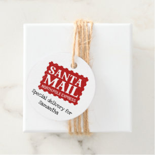 Santa mail special delivery Christmas gift tag