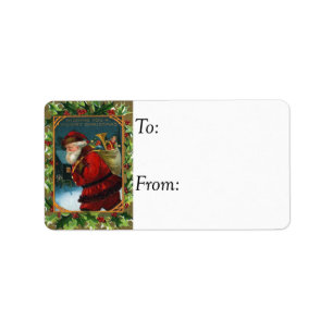 Santa Makes Deliveries Vintage Gift Tag