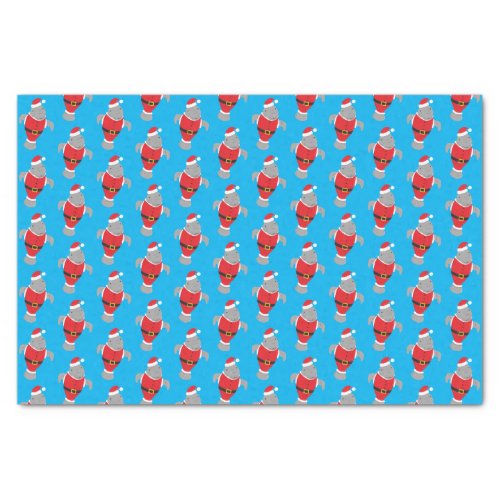 Santa Manatee Cartoon Novelty Christmas Tissue Paper