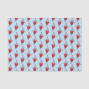 Santa Manatee Novelty Animal Christmas Tissue Paper