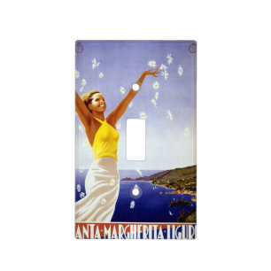 Santa Margherita Ligure, Italy Vintage Travel Art Light Switch Cover