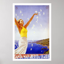 "Santa Margherita, Liguria" Vintage Travel Poster