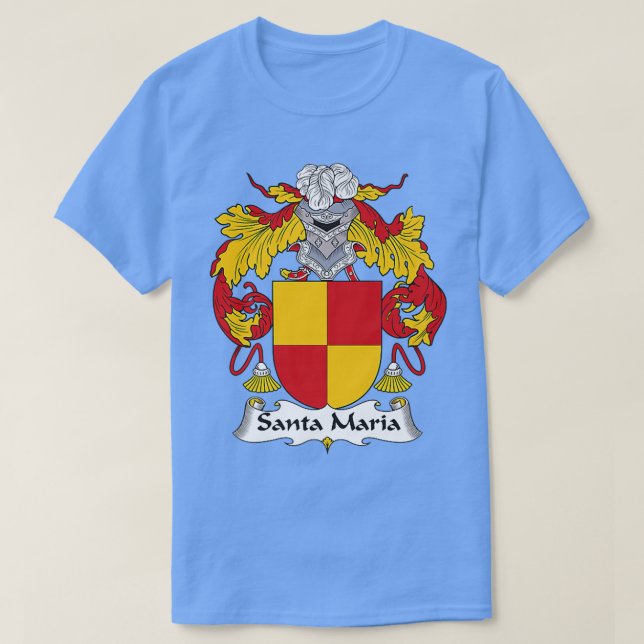 Santa Maria Coat of Arms  Family Crest  T-Shirt (Design Front)