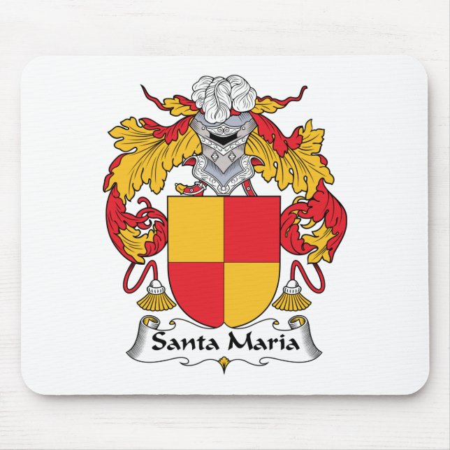 Santa Maria Family Crest Mouse Pad (Front)