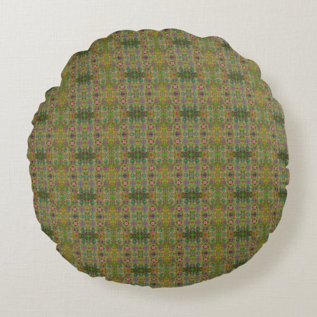 Santa Maria Fire Round Pillow (Front)