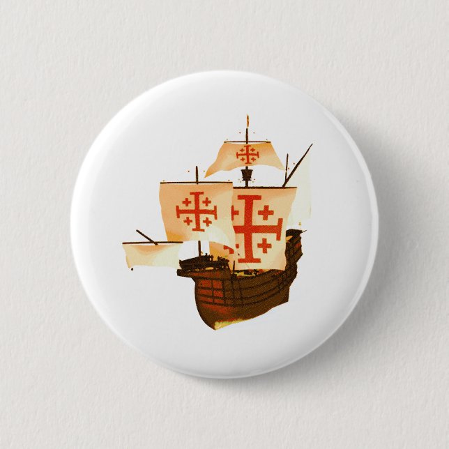 Santa Maria Pinback Button (Front)