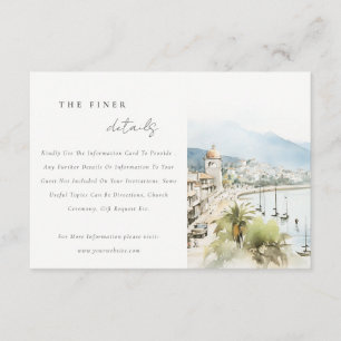 Santa Marta Colombia Landscape Wedding Details Enclosure Card