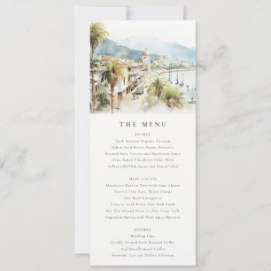 Santa Marta Colombia Landscape Wedding Menu Card