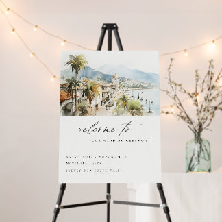 Santa Marta Colombia Landscape Wedding Welcome Foam Board