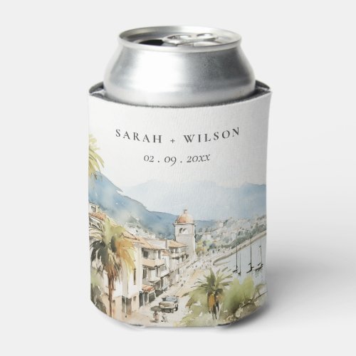 Santa Marta Colombia Watercolor Landscape Wedding