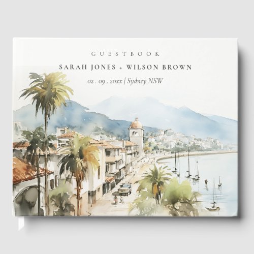 Santa Marta Colombia Watercolor Landscape Wedding