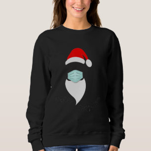 Santa Mask For Boys Girls Christmas Tree Lights Sweatshirt