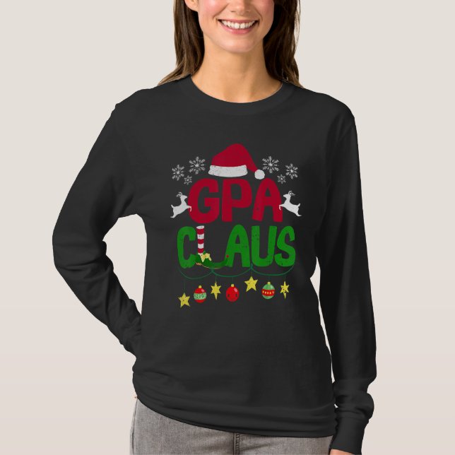 Santa Matching Family Grandpa Christmas Pajamas Gp T-Shirt (Front)