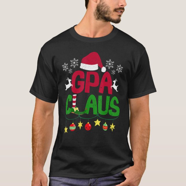 Santa Matching Family Grandpa Christmas Pajamas Gp T-Shirt (Front)