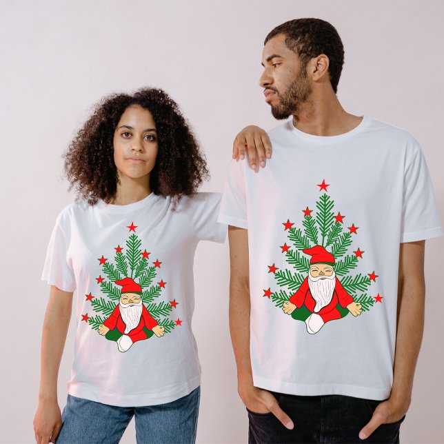 Santa Meditating Under a Christmas Tree T-Shirt (Creator Uploaded)