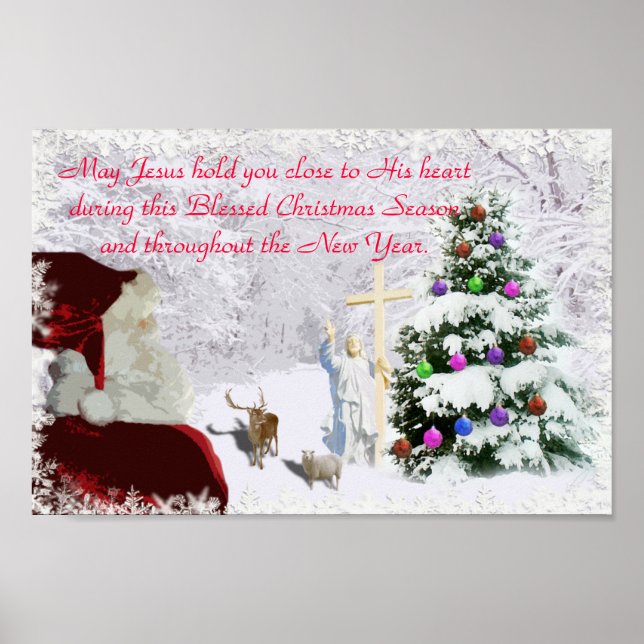 Santa Meets Jesus Poster (Front)