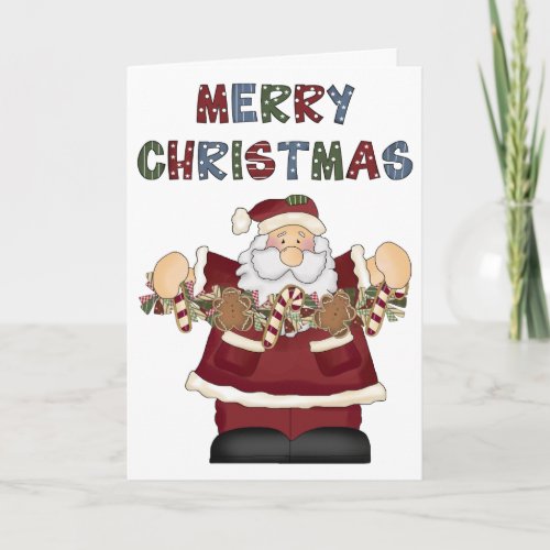 Santa Merry Christmas Card by SRF