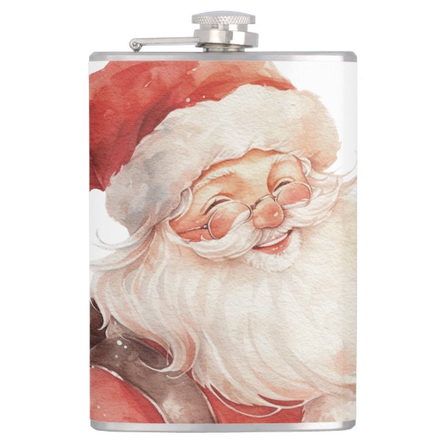 Santa Merry Christmas  Flask (Front)