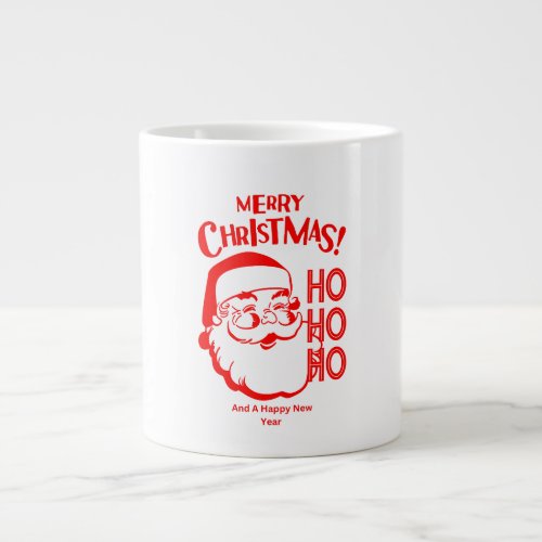 Santa Merry Christmas Giant Coffee Mug