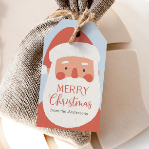 Santa Merry Christmas Holiday Gift Tags