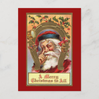 Santa Merry Christmas Holiday Postcard