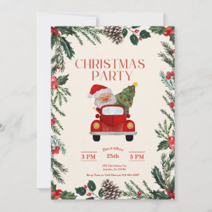 Santa Merry Christmas Party  Invitation