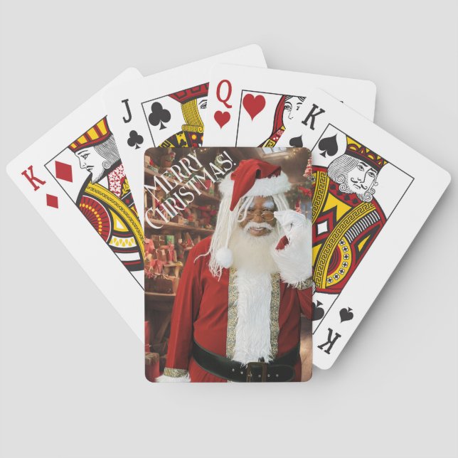 Santa Merry Christmas Poker Cards (Back)