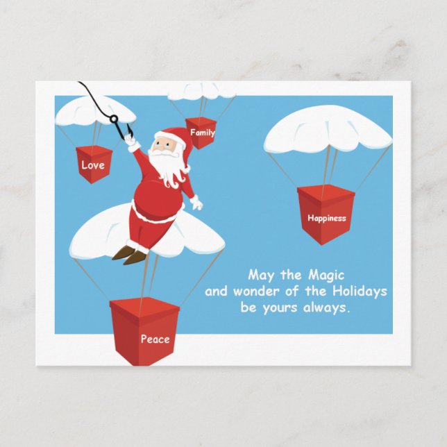 Santa Message Holiday Postcard (Front)