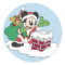 Santa Mickey Going Down Chimney