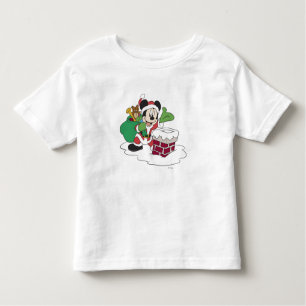 Santa Mickey Going Down Chimney Toddler T-shirt