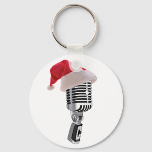 santa microphone keychain