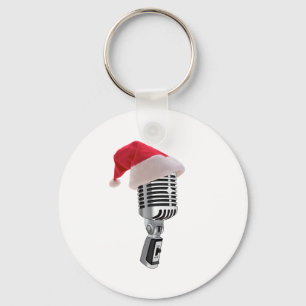 santa microphone keychain
