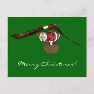 Santa Might Come A Bit Later Holiday Postcard