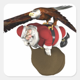 Santa Might Come A Bit Later Square Sticker