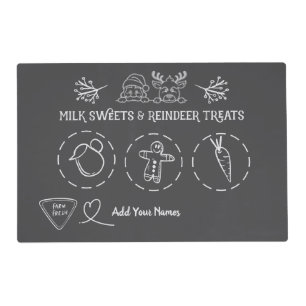 Santa Milk and Cookies Tray Placemat