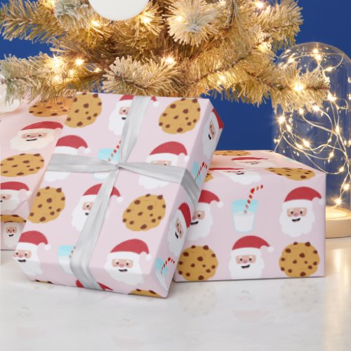 Santa Milk and Cookies Wrapping Paper