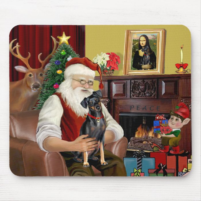 Santa    Miniature Pinscher (nat) Mousepads