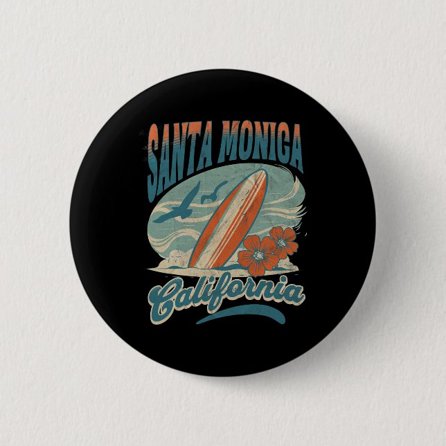 Santa Monica _2  Button (Front)