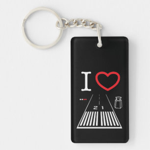 Santa Monica Airport Runway 21 / Runway 3 keychain