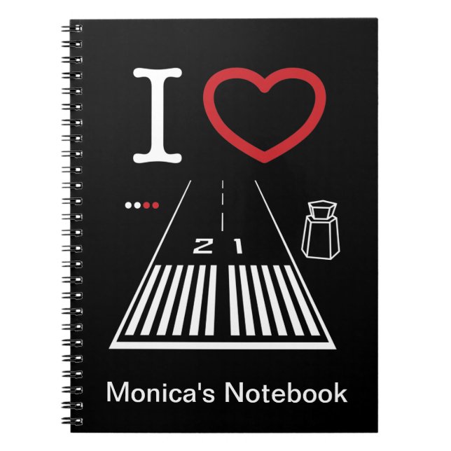 Santa Monica Airport Runway -Customizable Notebook (Front)