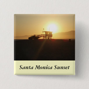 Santa Monica at Sunset Pinback Button