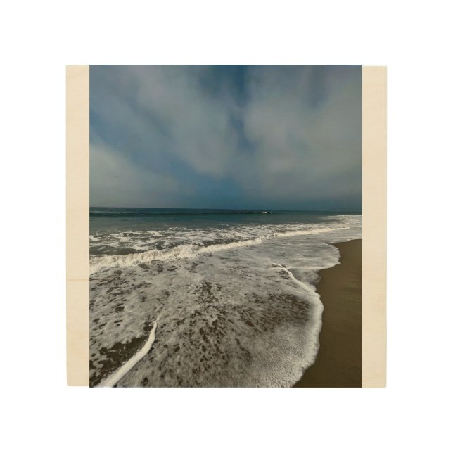 Santa Monica Beach in the fall. Wood Wall Art (Front)