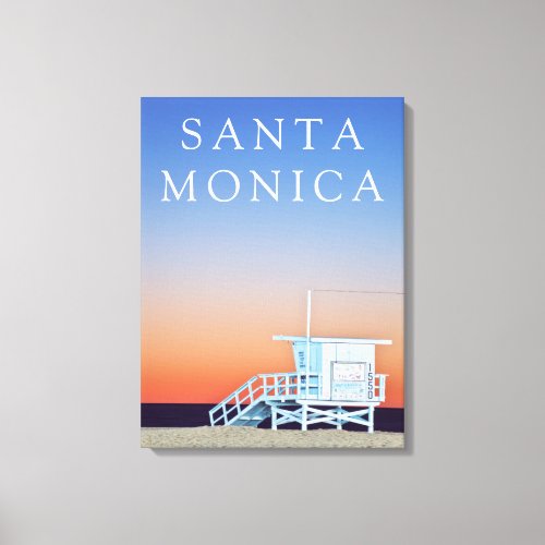 Santa Monica Beach  Los Angeles California Canvas Print