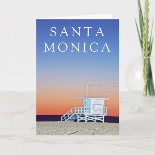 Santa Monica Beach  Los Angeles California Card