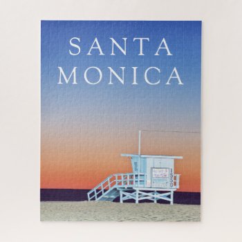 Santa Monica Beach | Los Angeles  California Jigsaw Puzzle by tothebeach at Zazzle