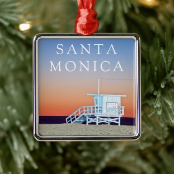 Santa Monica Beach | Los Angeles  California Metal Ornament by tothebeach at Zazzle