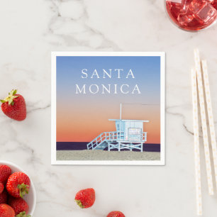 Santa Monica Beach Los Angeles, California Napkins